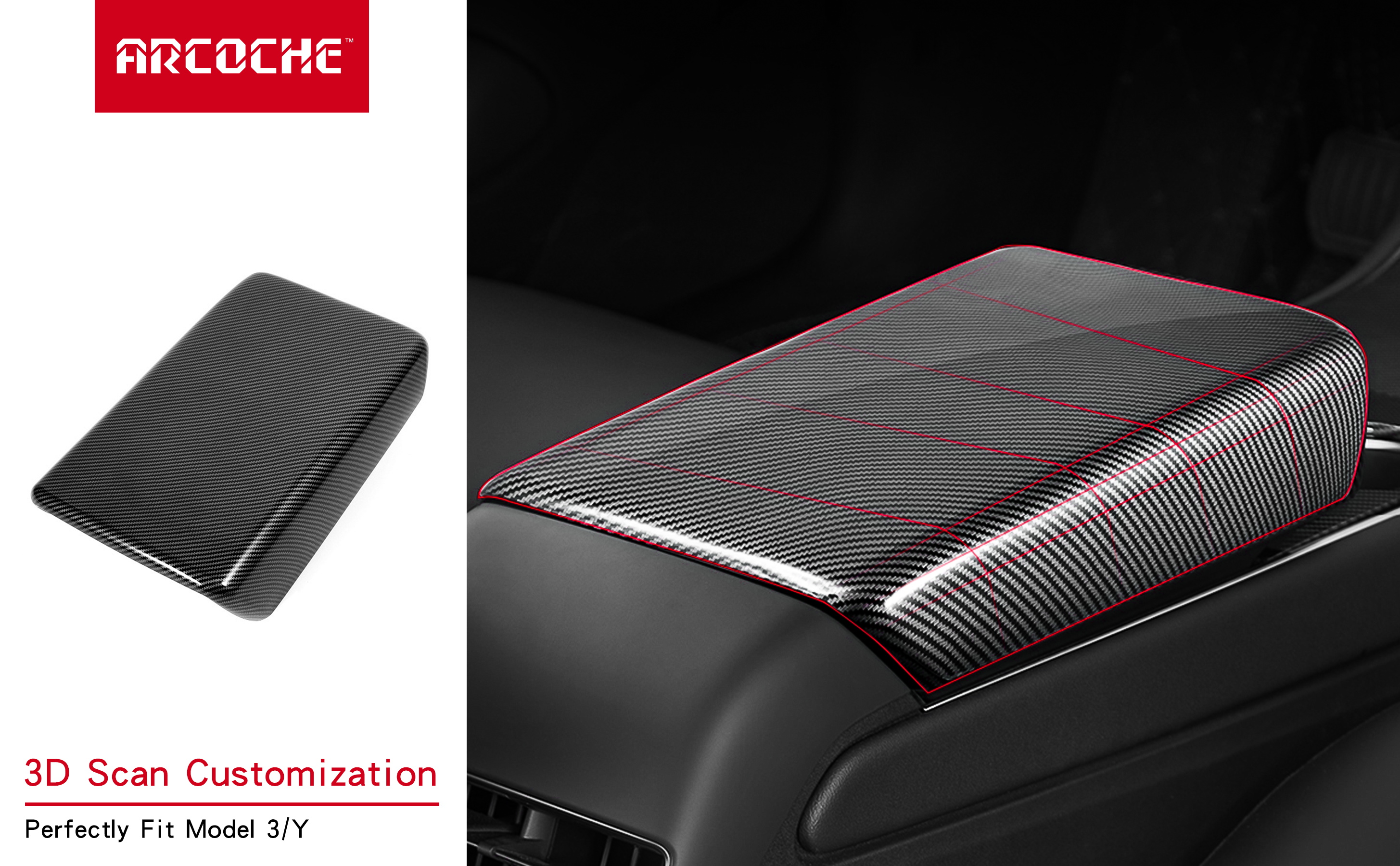 Tesla Model 3 Center Console Armrest