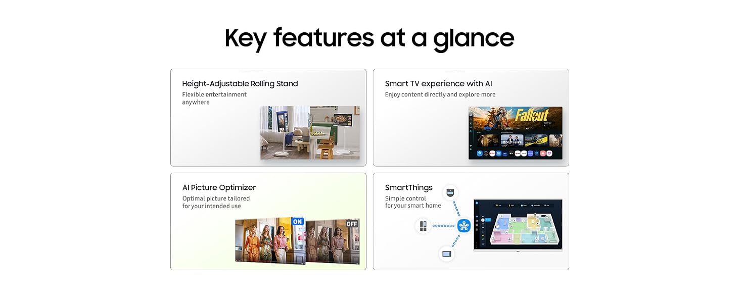SAMSUNG Movingstyle M7 Smart Monitor with Adjustable Rolling Stand