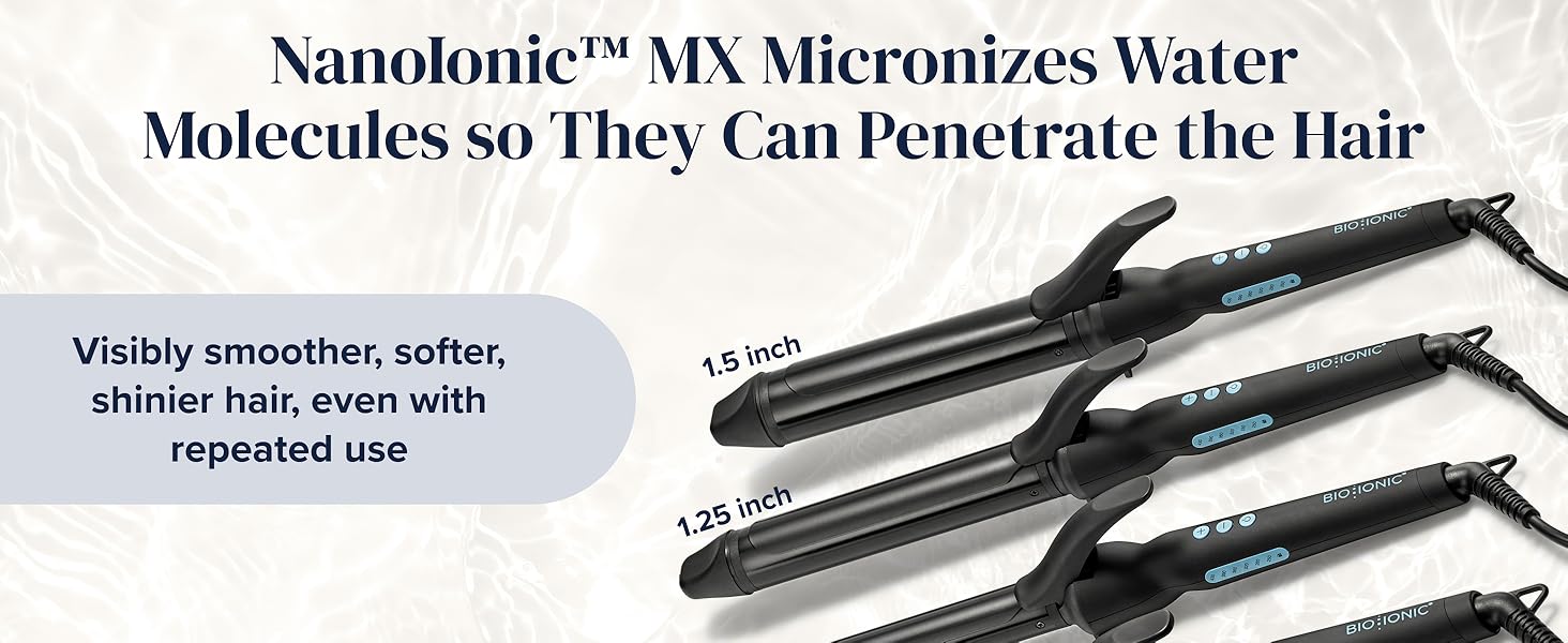  Bio Ionic ZOVALCURONEP Black Onepass Oval Wand Nanoionic Mx