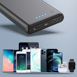 Portable Charger Power Bank 25800mAh, Ultra-High Capacity Fast Phone  Charging with Newest Intelligent Controlling IC, 2 USB Port External Cell  Phone