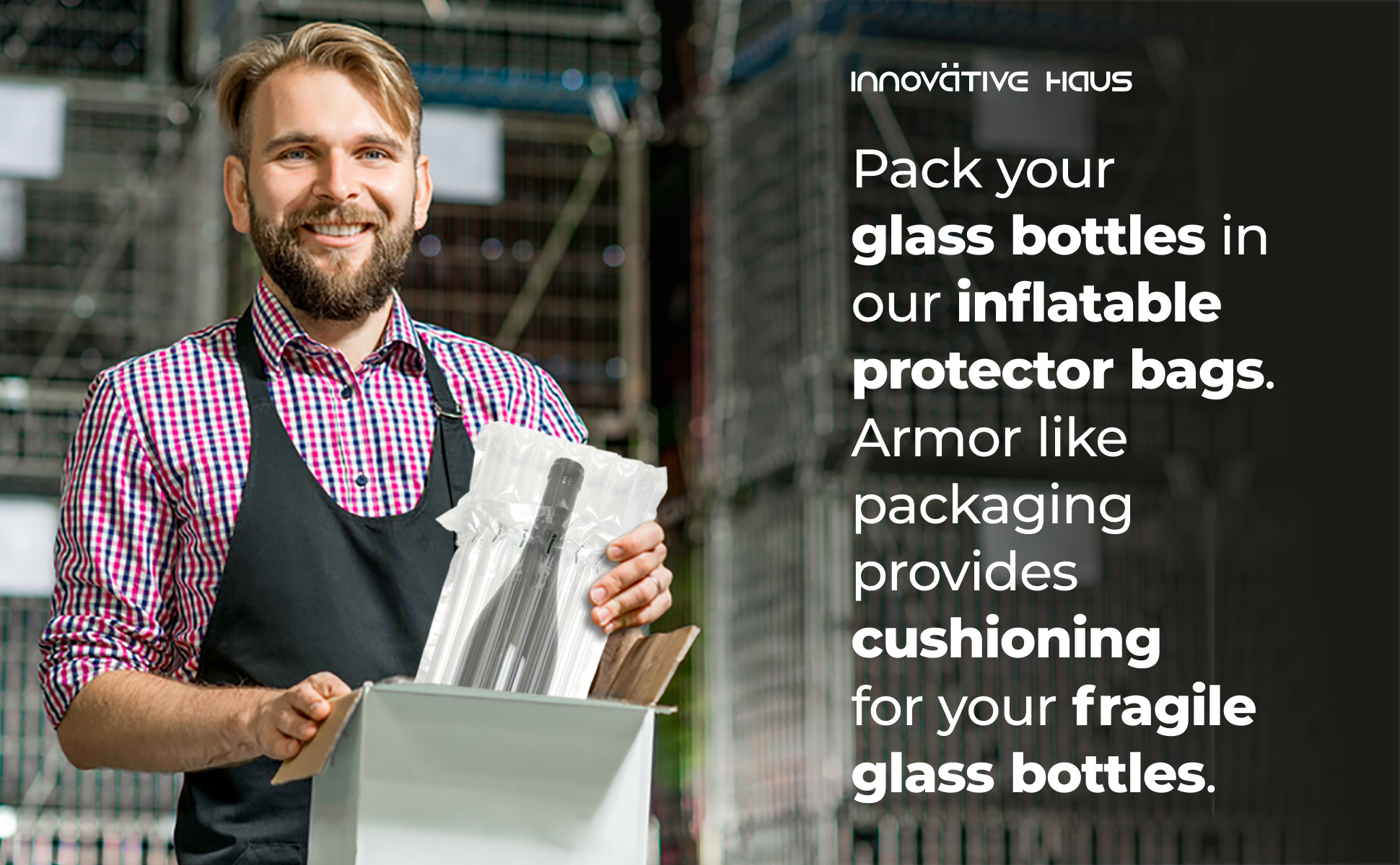 wine bottle projectors&nbsp;shipping packaging air pillows dunnage void fill air bags