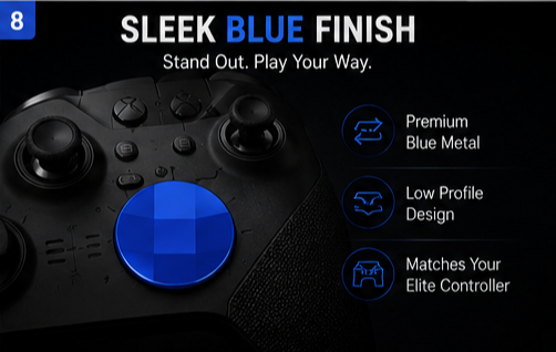 blue d-pad replacement, sleek blue finish