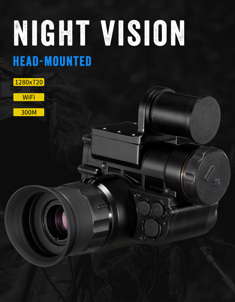 NVG10 Monocular Night Vision Goggles 1080P WiFi for Hunting