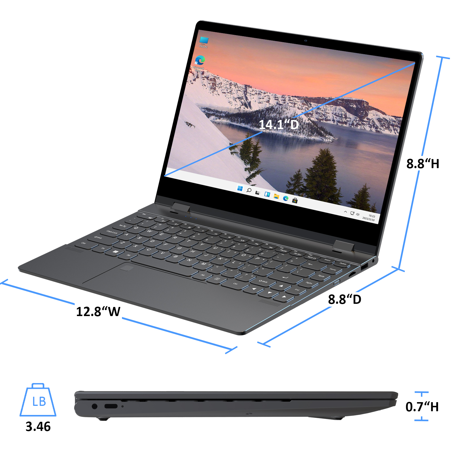 Auusda Laptop Size