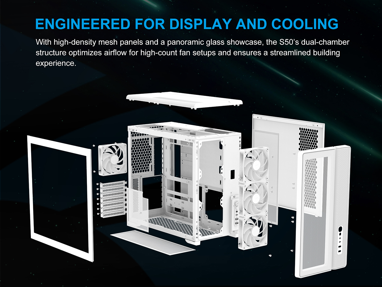 SAMA S50 ATX Mid Tower Case - White