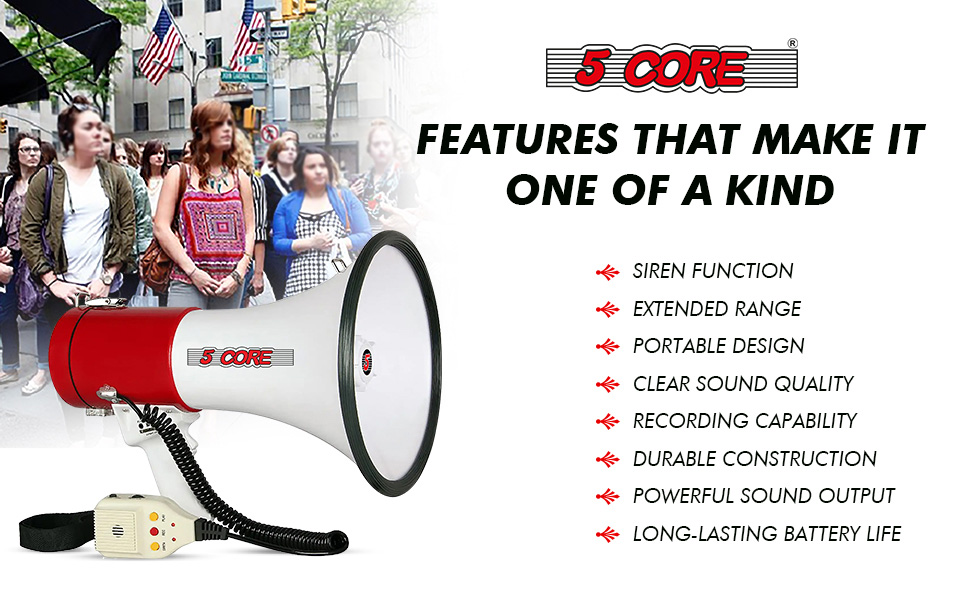 Fashion Cheer Megaphone Bullhorn Loud Speaker HW 18 WP