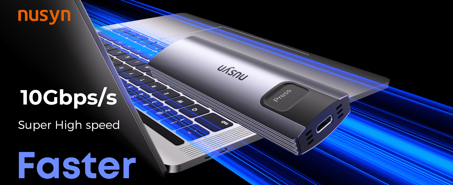 Nusyn NSE20 10Gbps M.2 NVMe/SATA SSD Enclosure