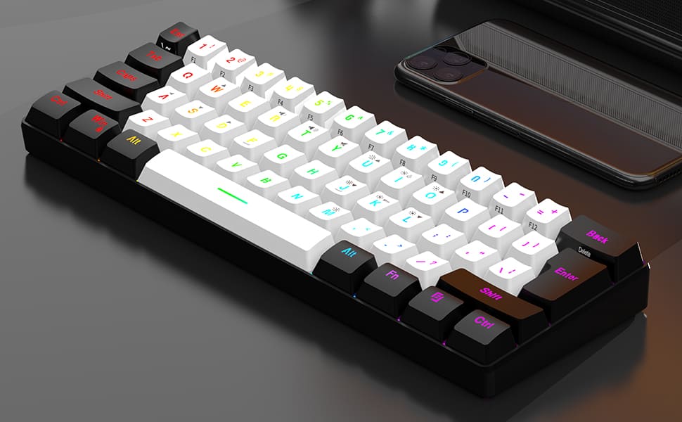 7KEYS 60% Mini Wired Gaming Keyboard