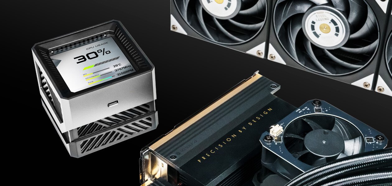 ASRock AIO Steel Legend Dark 360 LCD Liquid Cooler