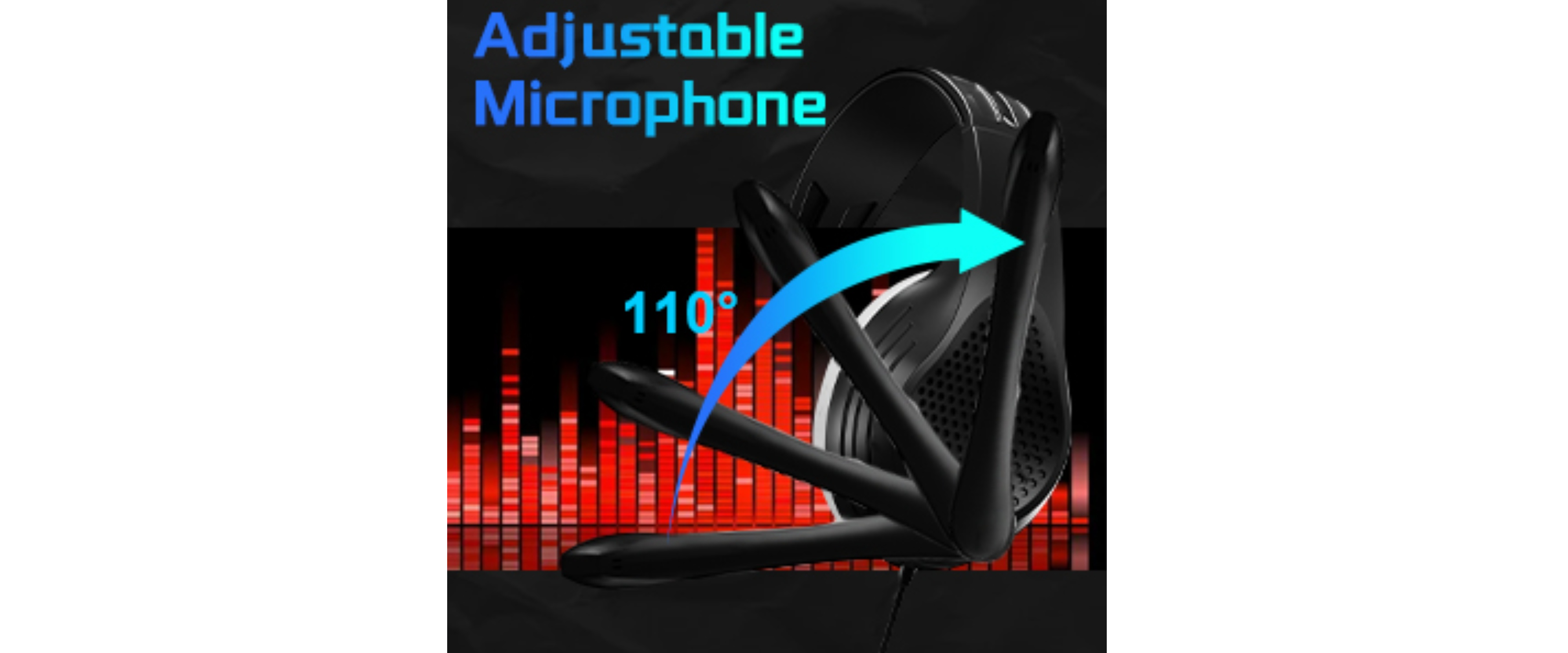 Anivia A9 headset, 110° adjustable microphone, flexible mic