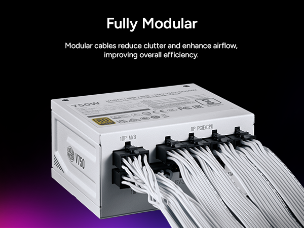 Cooler Master V750 SFX Gold 750W Fully Modular Power Supply White