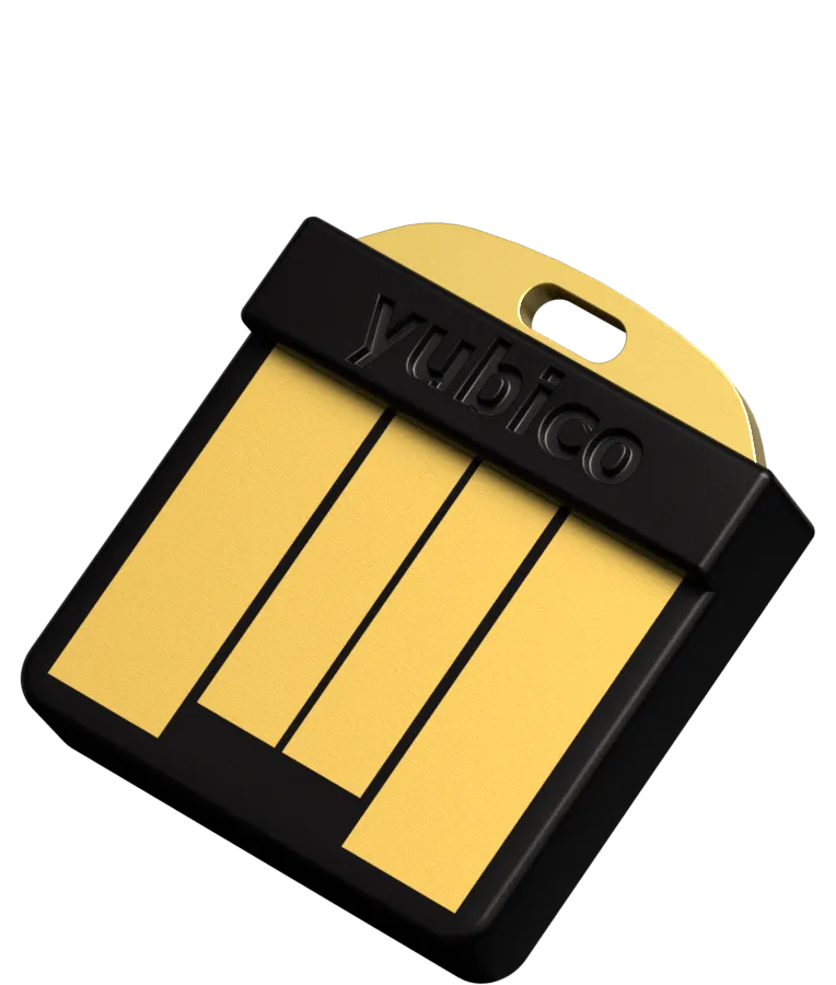 YubiKey 5 Nano FIPS low-profile security key with USB-A connector