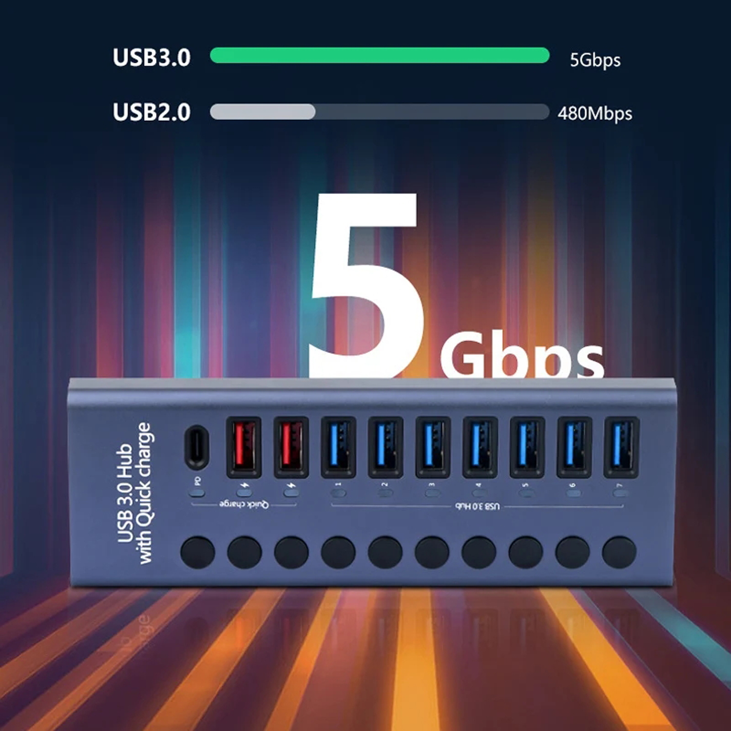 Powered USB 3.0 Hub