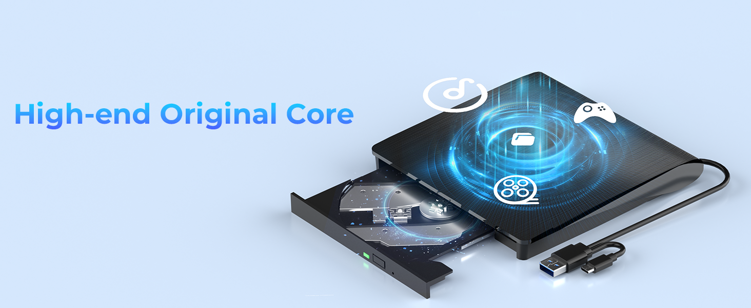 LUOM External 6X Blu-ray DVD Writer