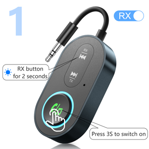 Upgraded Bluetooth 5.3 Transmitter Receiver, 2-in-1 Airplane Bluetooth Adapter