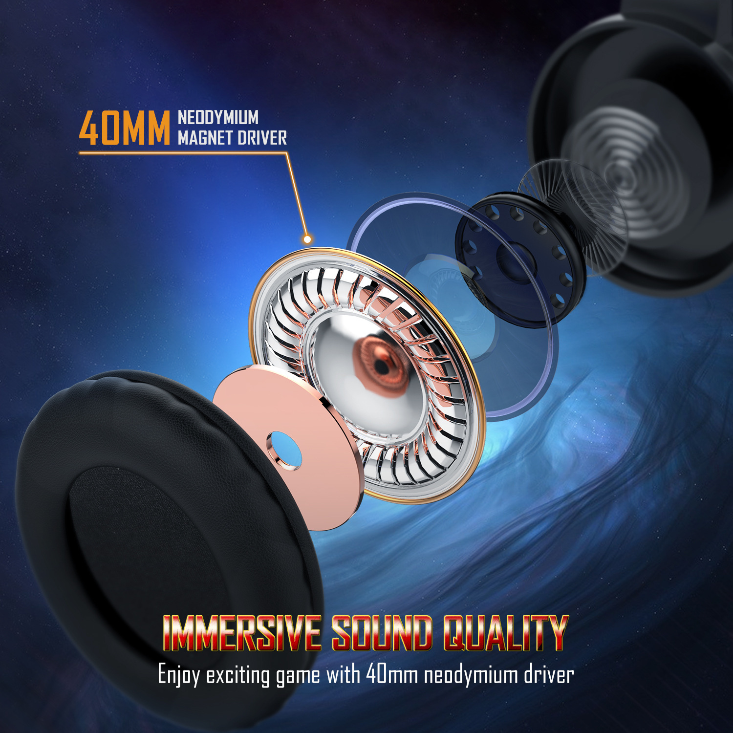 Gaming Headset with Noise Canceling Mic Over Ear Gaming Headphone for PS5