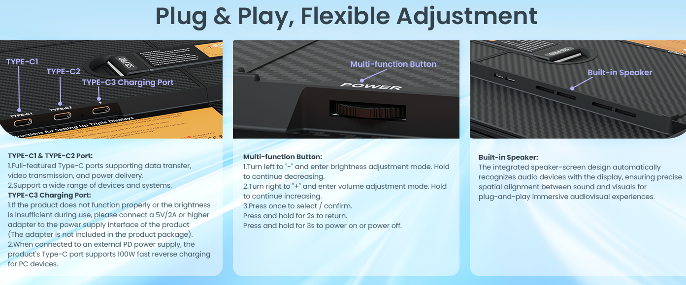 Plug & Play, Flexible Adjustment