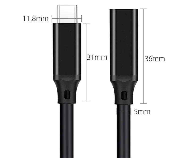 USB C Extension Cable