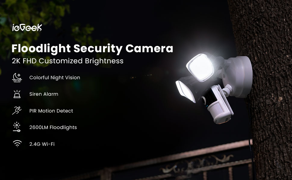 PART 1: With 2600 Lumen Flood Light and Alarm, ieGeek Floodlight Camera Makes You Peace of Mind Day