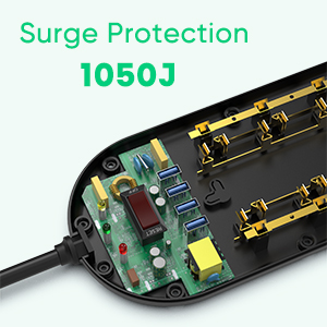 1050 Joule Surge Protection