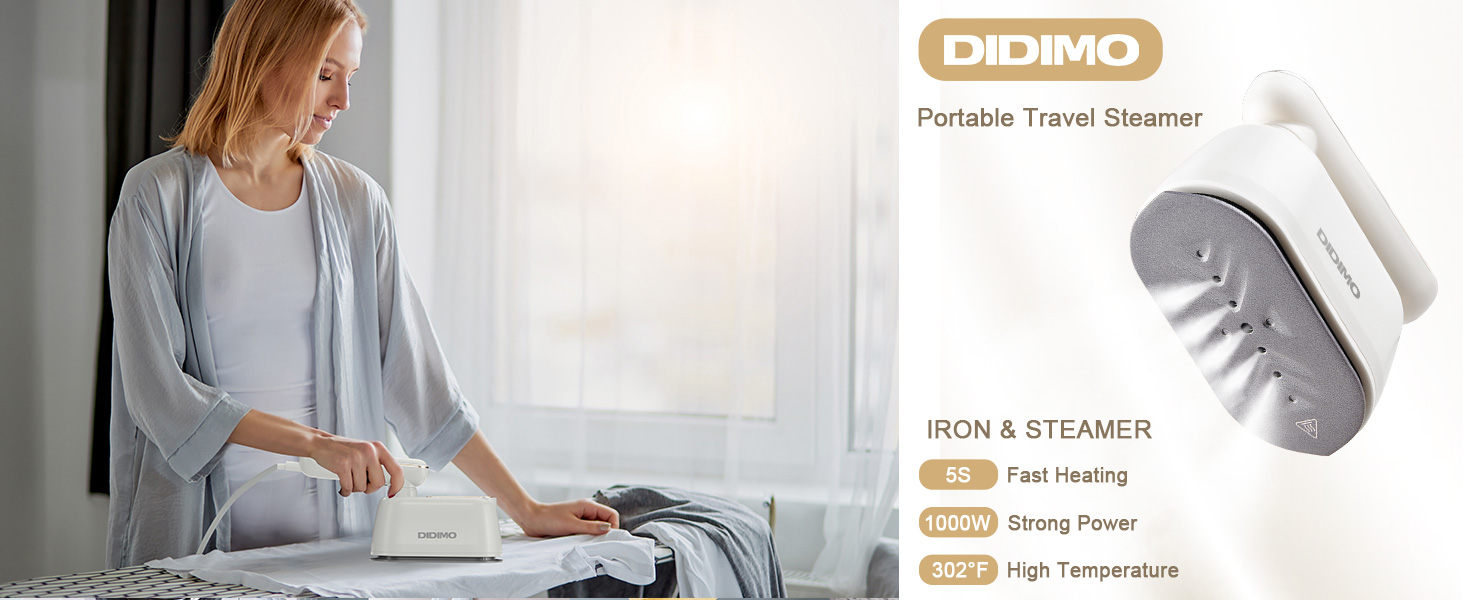 Portable travel steam iron