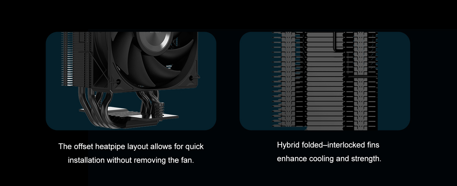 SAMA X40 Single-Tower CPU Air Cooler Black