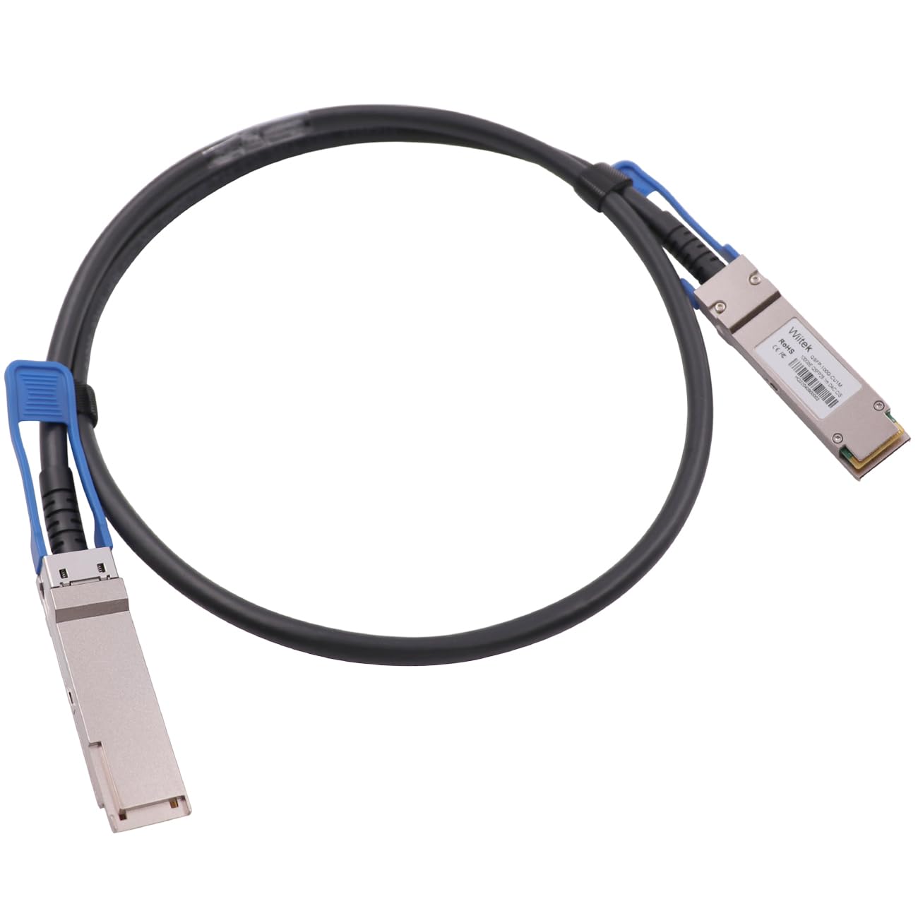 Wiitek 100GbE QSFP28 DAC Twinax Cable, 1 Meter 100GBASE-CR QSFP28 to QSFP28 Passive Copper Cable, Co