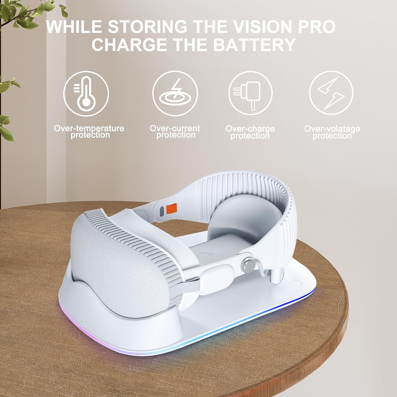 the charging dock can charge the apple vision pro's power bank