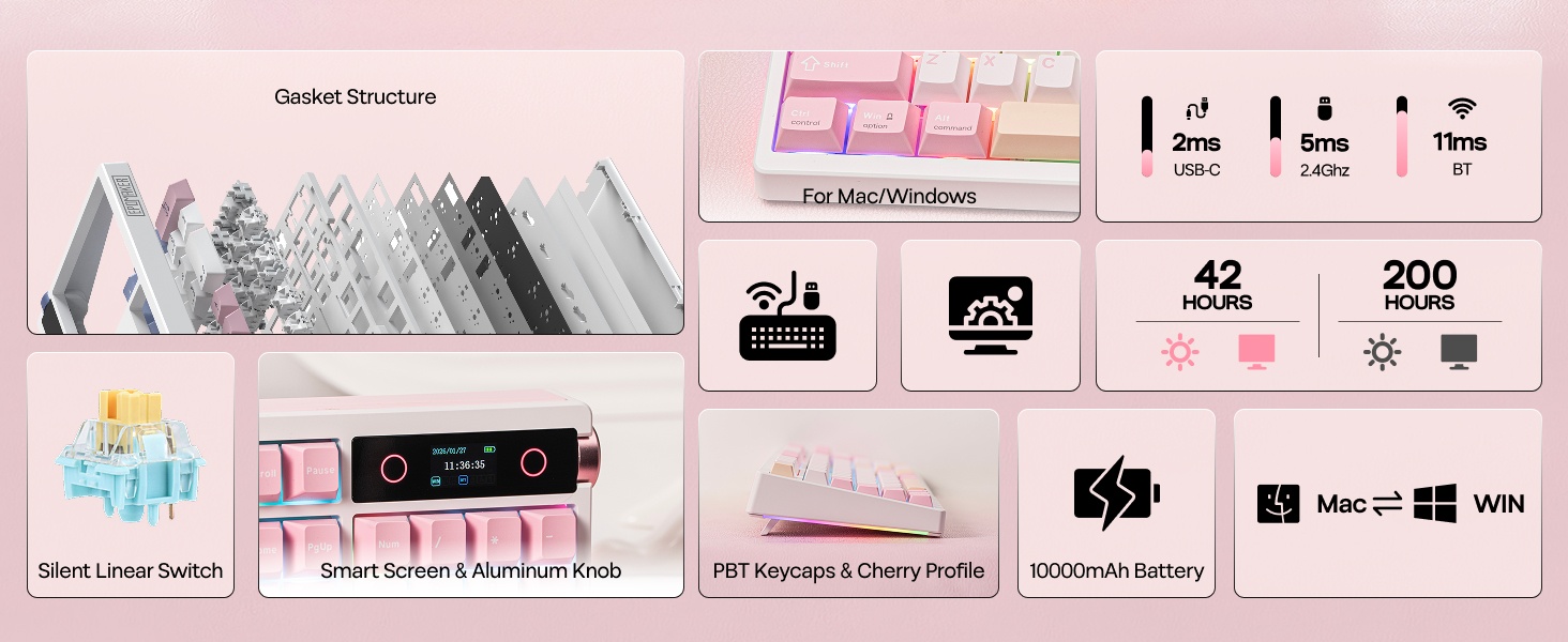 EPOMAKER TH108 PRO Full Size Mechanical Keyboard