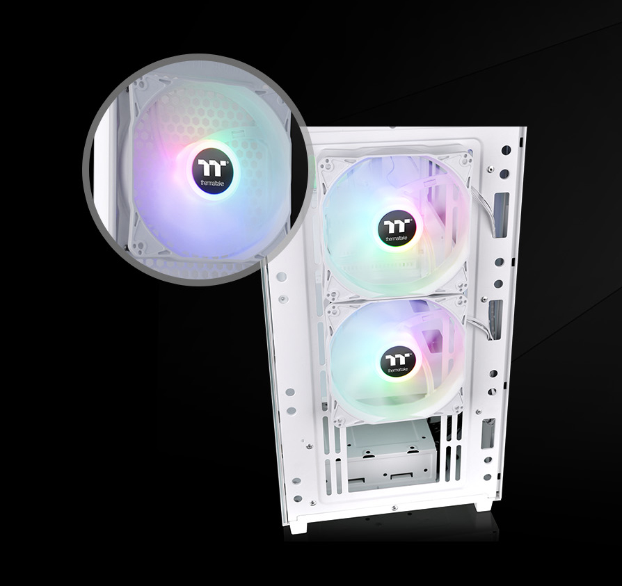 Thermaltake Versa H16 TG ARGB Snow Micro Tower Chassis