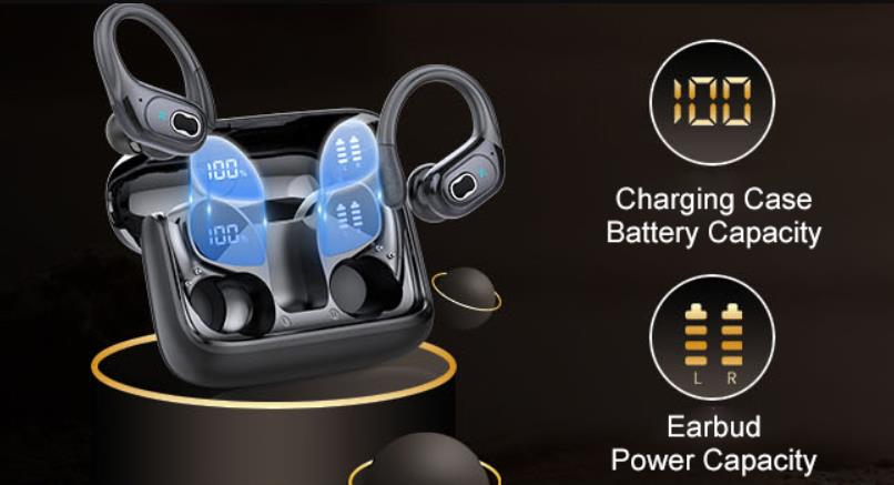 Wireless Earbuds 75hrs Bluetooth 5.4 Headphone Sport, Bluetooth Earbuds Stereo Deep Bass Over Ear Bu