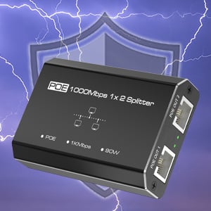 Lightning Protection There are specialized surge protection units for the PoE switches which helps i