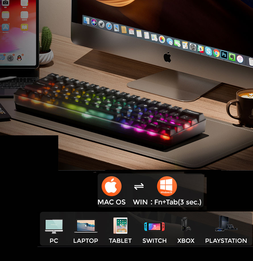 DAREU COOL60 60% Hall Effect Gaming Keyboard