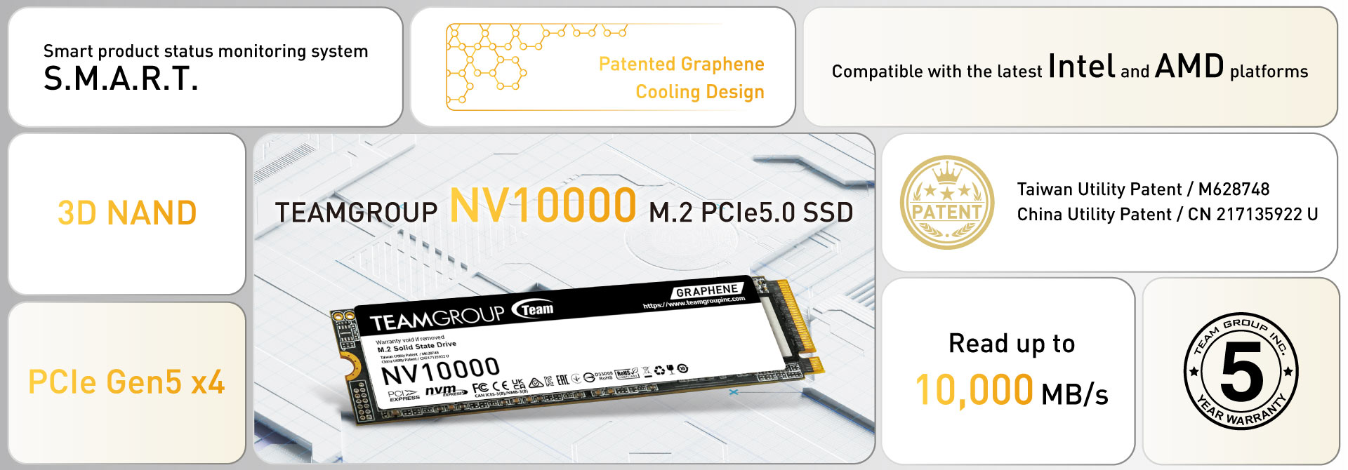 TEAMGROUP NV10000 2280 NVMe Internal SSD
