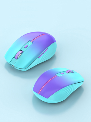 Bluetooth Wireless Mouse, Rechargeable Slient Multi-Device Computer Mice (Tri-Mode: BT1/2+2.4Ghz) wi