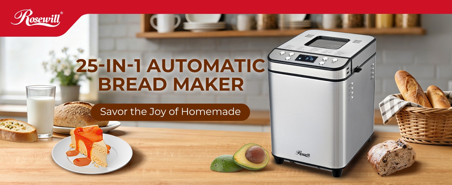 Rosewill 25-in-1 Automatic Bread Maker Machine