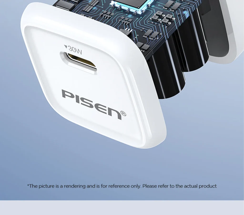 PISEN-Quick 30W GaN Pudding Single Port Fast Charger Set