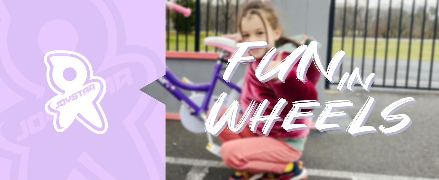 joystar kids bike boy girl children youth bicycle toddler training wheels basket low-step frame