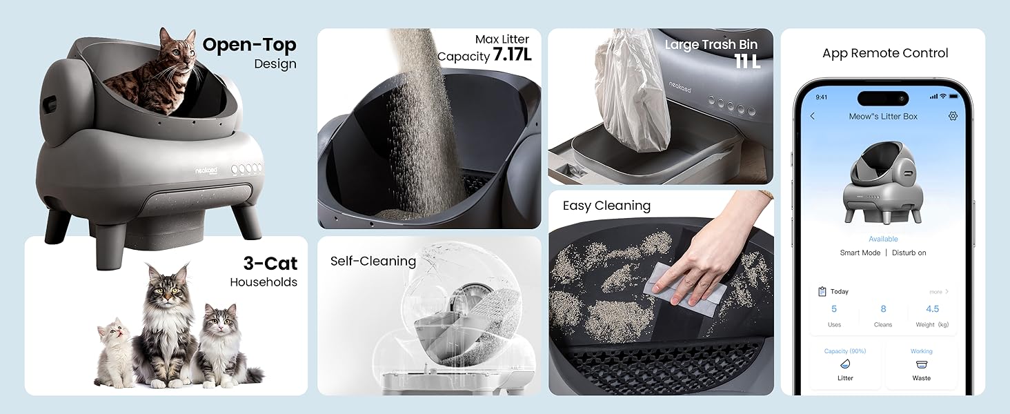 Neakasa M1 Plus Open Top Self-Cleaning Cat Litter Box