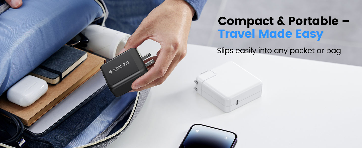 40W USB C Charger Block, 2-Pack 4-Ports ( 2 USB C + 2 USB A) Fast Charging Block Power Adapter, Dual