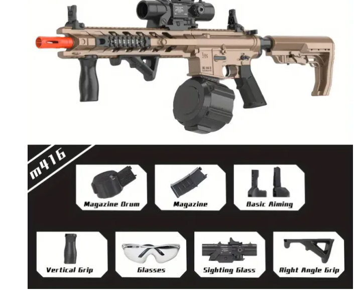 M4 Electric Gel Ball [7.4v High Speed Upgrade] Toy Rifle-WH28B-4