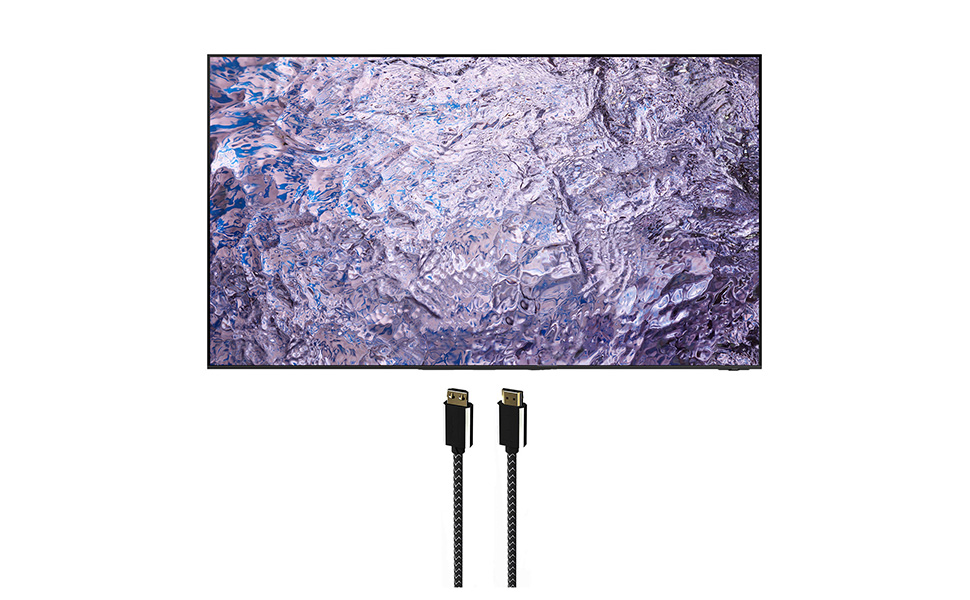 Samsung QN800C Series TV with Austere 7S-8KHD2-2-5M 8K HDMI Cable