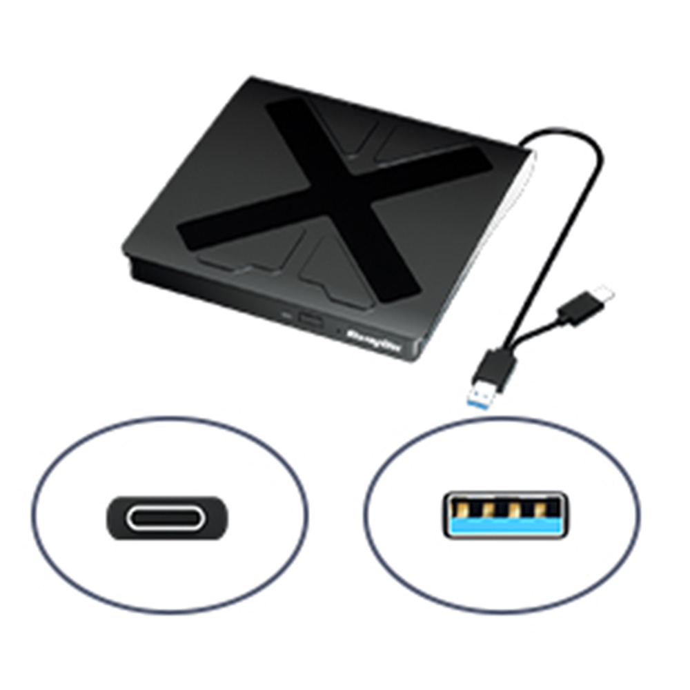 2-in-1 TYPE-C &amp; USB 3.0 Cable The Blu-ray player is exclusively compatible with laptop or desktop co