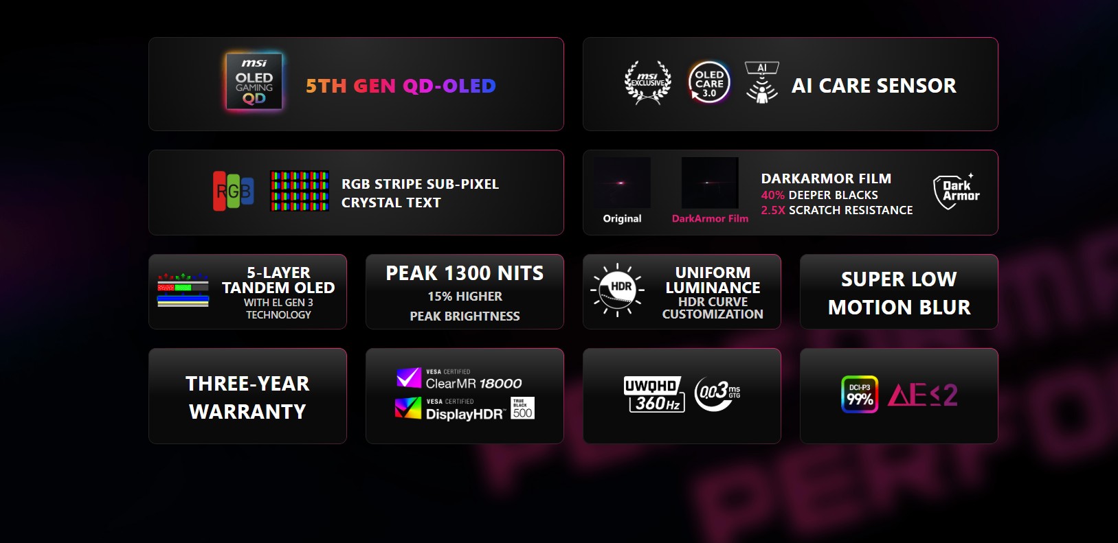 MSI MPG 341CQR QD-OLED X36 Curved Gaming Monitor