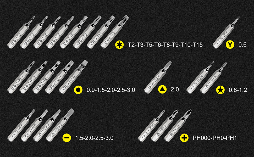 24 Pcs CR-V Steel Bits