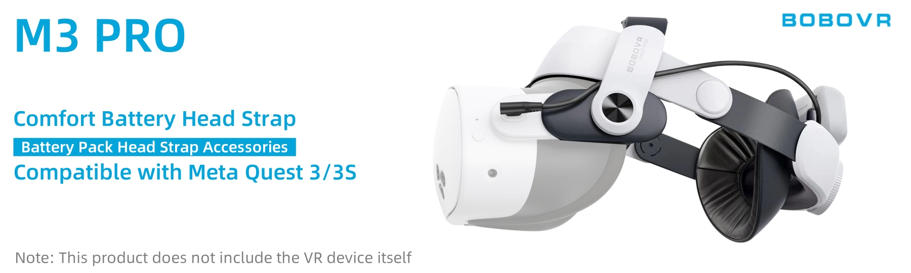 BOBOVR M3 PRO Battery Strap compatible with Oculus Quest 3