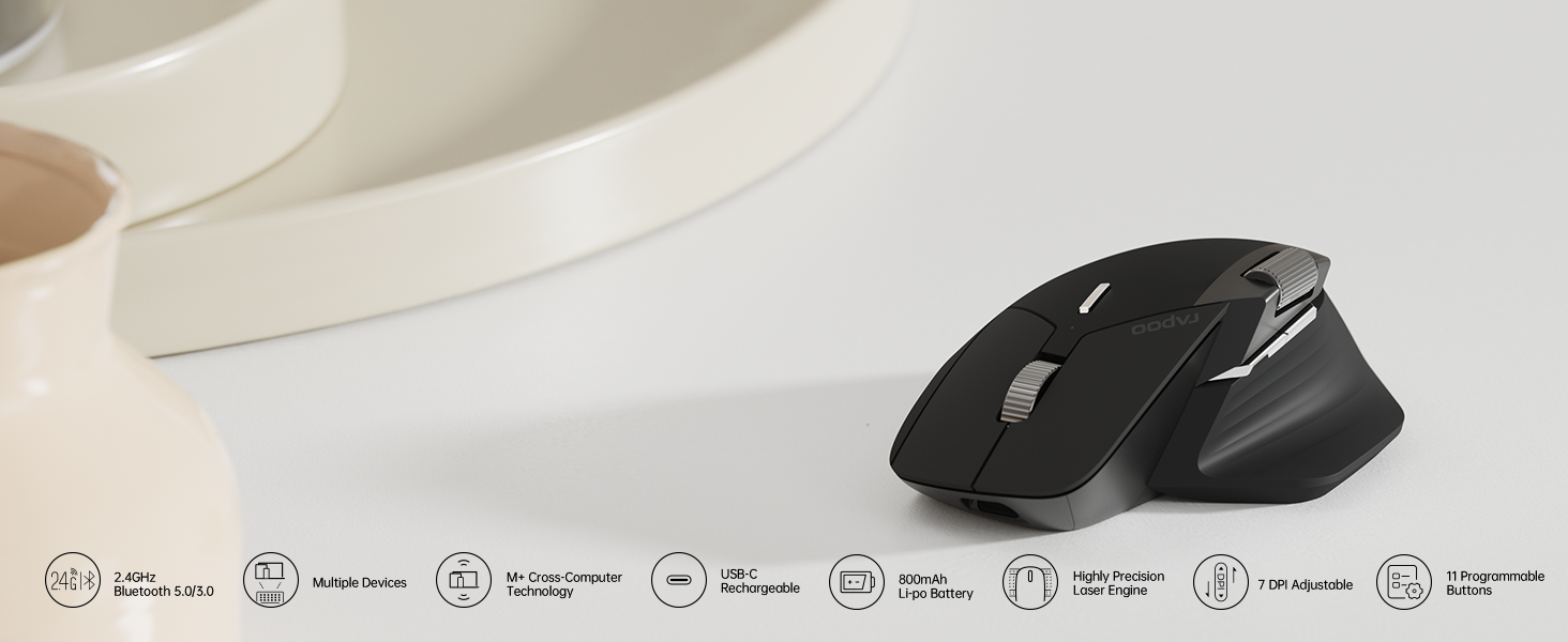 Rapoo MT760 Multi-Device Wireless Mouse