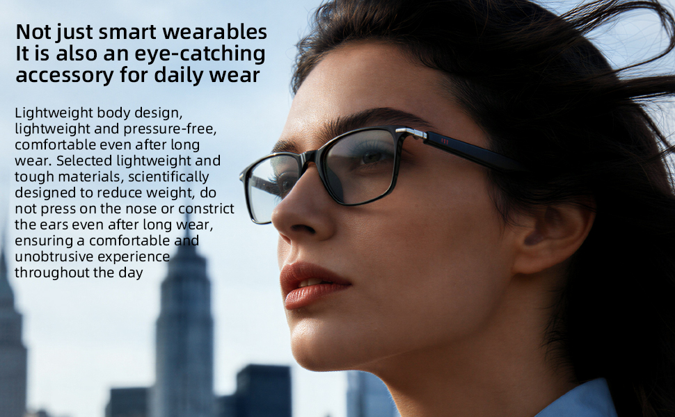 Bluetooth Headset Glasses Built-in Speaker & Mic Voice Assistant Compatible