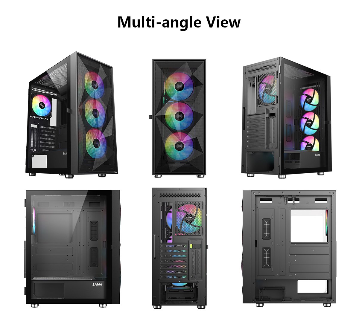 black pc case black