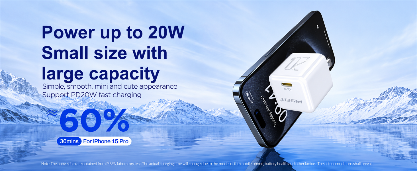 Power up to 20W Small size with large capacity
